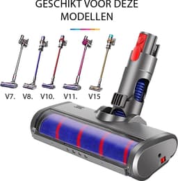 Zuigmond met LED Verlichting geschikt voor Dyson V15 / V11 / V10 / V8 / V7 - Mondstuk Parketborstel Accessoires en Onderdelen voor Steelstofzuiger - Opzetstuk Borstel - Wasbaar — thumbnail 3