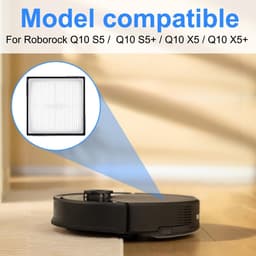 Dailygoods- HEPA Filter wasbaar en herbruikbaar - Stofzuigerfilter - Compatibel met Roborock Q10 S5/X5 - Sterkere zuigkracht - Effectieve filtratie - Verwijdert stof en vuil — thumbnail 3