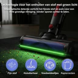 BLOSSOM Stofzuigerborstel - Zuigmond Geschikt voor Dyson Steelstofzuiger V7/V8/V10/V11/V15/G5 - Vloerzuigmond - Stofzuigermondstuk - Stofzuigeraccessoires - Met LED Lampen - Blauw — thumbnail 3