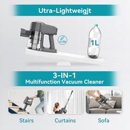 Draadloze Stofzuiger - Handstofzuiger Lichtgewicht - Snelle Dagelijkse Schoonmaak - 40 Minuten Looptijd - 6-in-1 Kit - Waterval — thumbnail 2