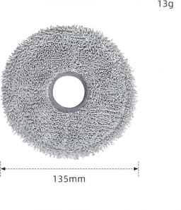 10 stuks microvezel dweilpads voor Dreame L10/L10s/L20/L40/X40/X50, Xiaomi X10+/X20+, Roborock Qrevo S5V Curv, reserve mopdoeken robotstofzuiger accessoires — thumbnail 5