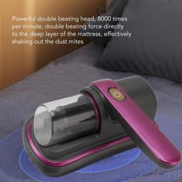 SnelShoppen - Draadloze Handstofzuiger voor Bed en Sofa, Lichtgewicht en Oplaadbaar, Met UV-C Licht voor Diepe Reiniging van Matras, Kussen en Meubels — thumbnail 3