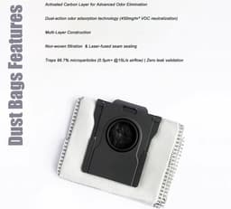 Dailygoods - Accessoires voor Dreame Robot stofzuigers - 11-delige set met TriCut-borstel en stofzakken — thumbnail 4