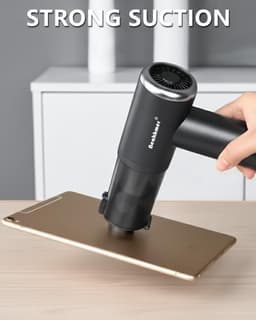 Draadloze Handstofzuiger - Grijs - Compacte Draagbare Accustofzuiger met 20.000 Pa Zuigkracht - Voor Auto en Thuis — thumbnail 2
