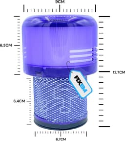 Fixem® - Geschikt voor Dyson V11, V15 97001302 - Stofzuiger filter - Rond filter - Wasbaar filter- 2 Stuks — thumbnail 5