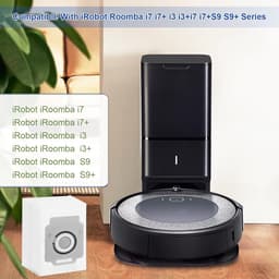 6 stofzuigerzakken geschikt voor iRobot Roomba i7 i7+ i3 i3+j7 J7+S9 S9+Clean Base, stofzuiger afzuigstation, vervangende stofzakken zakken, grote capaciteit, reservezak, stofzuigerzakken, past perfect — thumbnail 2