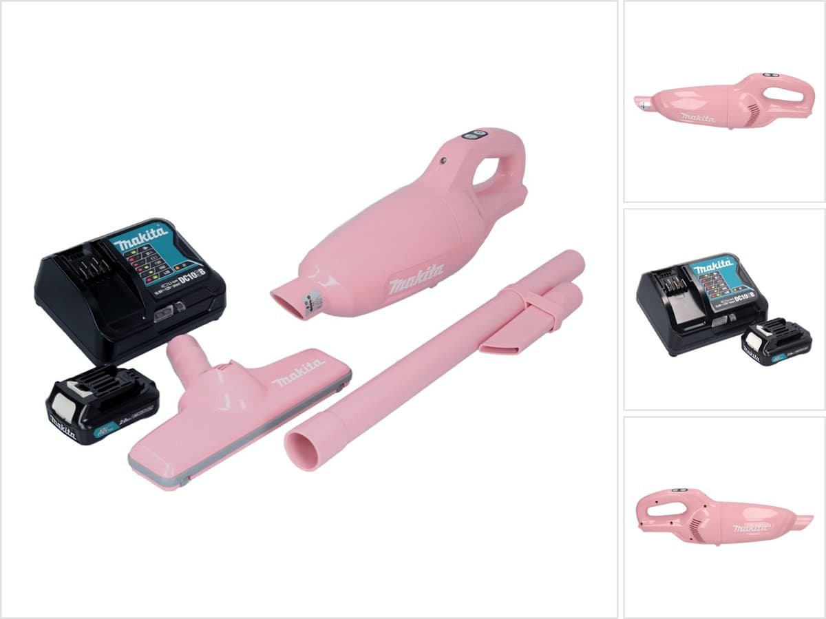 Makita CL108FDSAP Steelstofzuiger roze 12V Max 2.0Ah — afbeelding 1