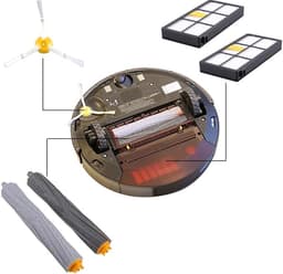 Onderhoud Kit geschikt voor iRobot Roomba Voor iRobot Roomba 980 960 896 895 886 880 871 866 865 860 850 805 800 Serie zijborstel rubber roller accessoires kit — thumbnail 4