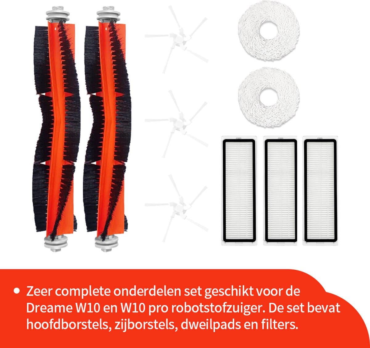 Replacements® Onderdelen set geschikt voor Dreame W10 - W10 Pro - 10-delig — afbeelding 1