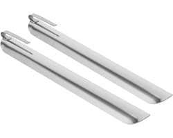 Kruimelvegers 2 stuks - Broodkruimelreiniger Tafelreiniger - Tafel schoonmaken - Roestvrij staal - 15.5 cm - Zilver