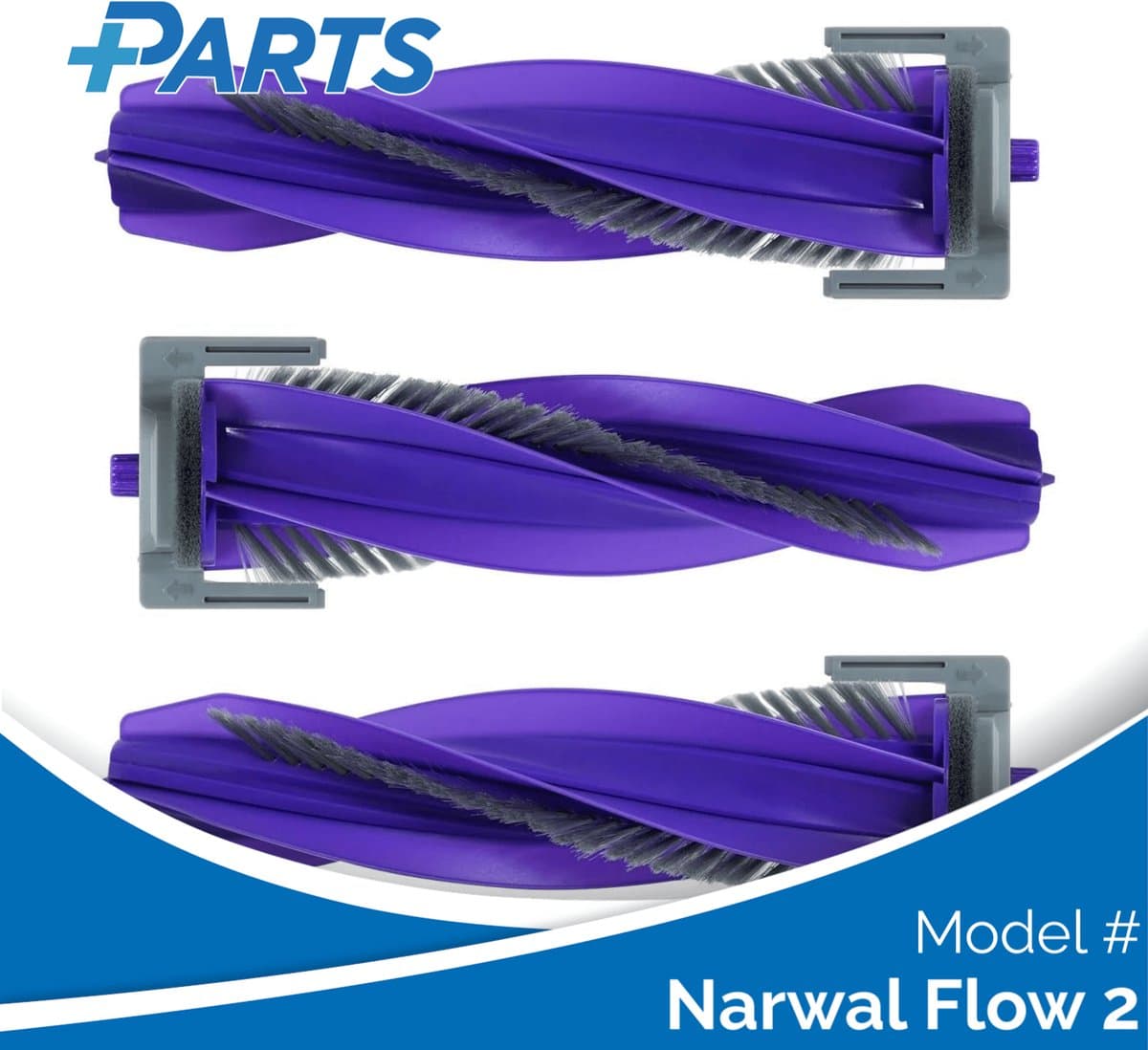 Narwal Flow 2 Borstels (3 Stuks, Plus.Parts® alternatief voor CP-PJ-A00090-00-00) — afbeelding 1