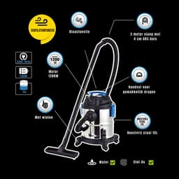 Nexvo® Karcher - Karcher Stofzuiger - Bouwstofzuiger - Festool Stofzuiger - Bouwstofzuiger Zonder Zak - Zilver - 17cm x 3cm x 12cm — thumbnail 4