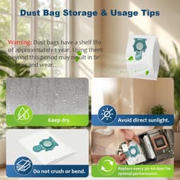 13 stuks - 10 vervangende stofzuigerzakken + 3 sets filterkatoen - compatibel met Miele TU Guard L1 / Guard S1 / CO Guard M1 - stofzuigeraccessoires (stofzakken) — thumbnail 2
