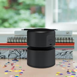 Mini Bureaustofzuiger - 1800mAh Accu - 2 Zuigstanden - USB Oplaadbaar - Tafelstofzuiger voor Bureau en Toetsenbord - 10.5 x 8 cm - Zwart — thumbnail 3