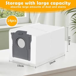 20 stuks stofzakken- compatibel met Dreame L10/L10s/L20/X20/X30/X40/X50/L40/L50 Ultra- Mova P10/E30/P50/V50 Ultra- 3,2 l grote capaciteit- 4-laagse filterstructuur- voor Dreame stofzuigerzakken — thumbnail 4