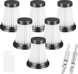 Zes HEPA-filters Geschikt voor de MOOSOO K12, K12 Pro, K13 draadloze stofzuigers en de Genius Invictus One 1.0 X7, 2.0 stofzuigers. — thumbnail 1