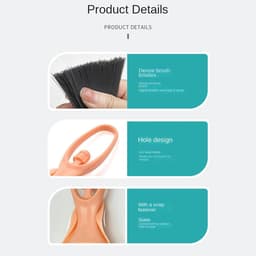 Handbezem en stoffer - Kruimelset - Snel opruimen - Ergonomisch ontwerp - 11 x 23.5 cm - Oranje — thumbnail 3