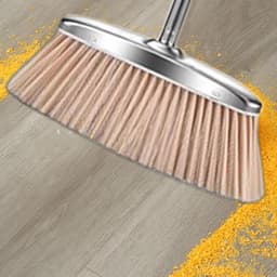 Bezem Met Stofpan - Veger Set - Vloeren Schoonmaken - Ergonomisch Ontwerp - Roestvrij Staal - Enkel Kenmerk — thumbnail 2