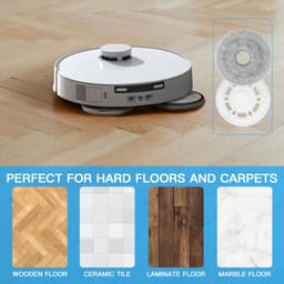 Dailygoods - Cosensi - Dailygoody - Mop Pad Vervangset - Voor Ecovacs Deebot T30 Pro Omni - Hoogwaardige Katoenen Doekjes - Perfecte Pasvorm - Ideaal voor Vloeronderhoud - G — thumbnail 5