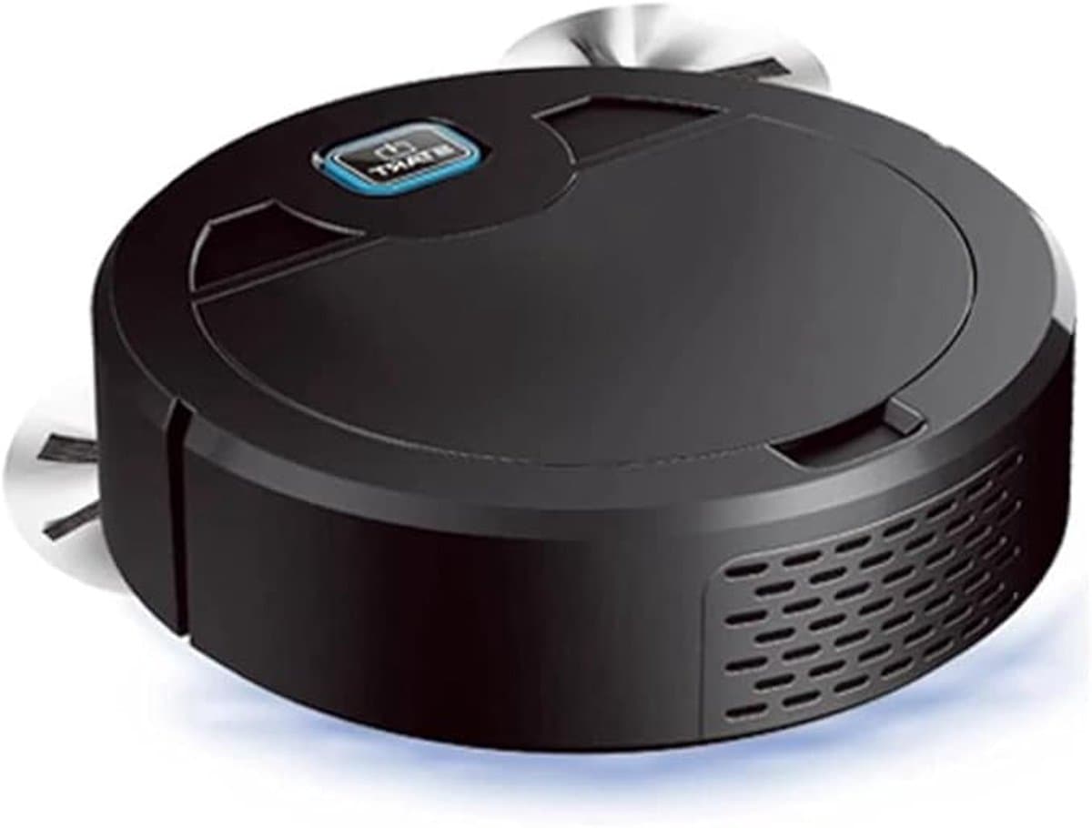 Compacte Robot stofzuiger. Desinfecterend licht. Door zijn compacte formaat past hij overal tussendoor. — afbeelding 1