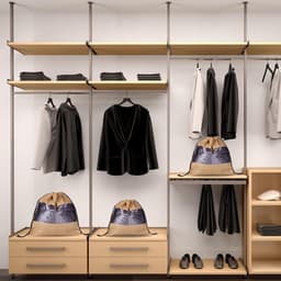 Opbergzakken Vliesstof - Stofzakken Trekkoord - Kleding Beschermen - Ademend Stofdicht - 3 Maten - Kaki — thumbnail 3