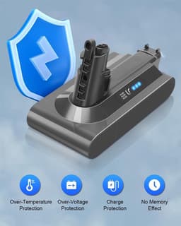 6000mAh Accu voor V10/SV12, 1 Filter Inbegrepen — thumbnail 5