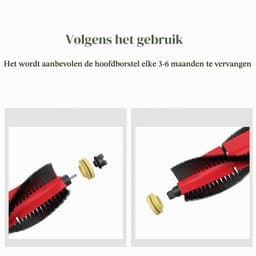 Hoofdborstel set van 2 - Anti-klit - Geschikt voor Roborock — thumbnail 3
