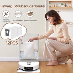12 stofzuigerzakken voor Dreame L10s Ultra Gen 2 & 3, L10s Pro Ultra Heat, L20/L30s/L40/L40s/L50/X30/X40/X50 Ultra, L20 Ultra/X50 Ultra Complete, L40 Ultra AE, X30/X40 Pro, Mova S70 E30/40 P50/50s Z60 Ultra — thumbnail 5