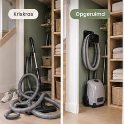 Cheqo® Stofzuigerslang Ophanger - Stofzuigerslang Houder - Ophangbeugel - Wandhouder voor Stofzuiger - Stofzuigeraccessoires - Ophangsysteem - Ophanger voor Deur - Stofzuiger Organizer — thumbnail 3