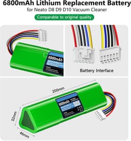 Stofzuigeraccu - 6800 mAh - Geschikt voor Neato D8 D9 D10 — thumbnail 2