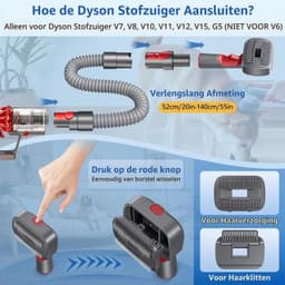 Dierenhaarborstel voor Dyson - 3-in-1 - Verlengslang — thumbnail 2