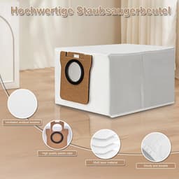 10 stofzuigerzakken voor Dreame S10/L10s Ultra/ L20 Ultra/L10 Ultra, Xiaomi X10+, X20+ robotstofzuigerzakken, 2,5 l stofzuigerzakken met grote capaciteit — thumbnail 4