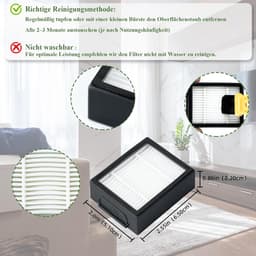 6-delige Zwarte HEPA Filters - Geschikt voor iRobot Roomba i7/i3/i5/E5/i8+ (niet voor Combo J7+/J9+) — thumbnail 3