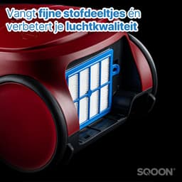 SQOON® Filterset geschikt voor o.a. Philips, AEG en Electrolux - 3 STUKS - Gelijk aan model: FC8031 - Voor optimale stofopvang en schone lucht — thumbnail 3