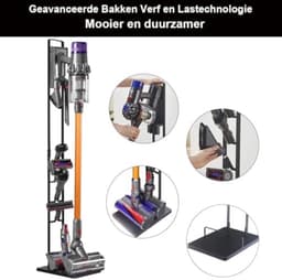 PromoHome Draadloze Stofzuigerhouder - Metalen Wandbevestiging - Universele Compatibiliteit - Ruimtebesparend Ontwerp - Zwarte Kleur — thumbnail 5