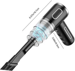 STILVORA Kruimeldieven - Handstofzuiger - Auto Stofzuiger - Lichtgewicht - Krachtige Zuigkracht - Voor Auto Reiniging - ABS - Zwart — thumbnail 4