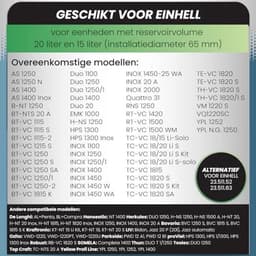 20 Stofzuigerzakken 20L Compatibel voor Alle 20 Liter Stofzuigers voor Nat Gebruik — thumbnail 4
