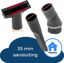 Kleanburg® Geschikt voor Miele - Kleine Zuigmonden Set - Plumeau, Plintzuiger en meubelzuigmond-3 delig — thumbnail 2