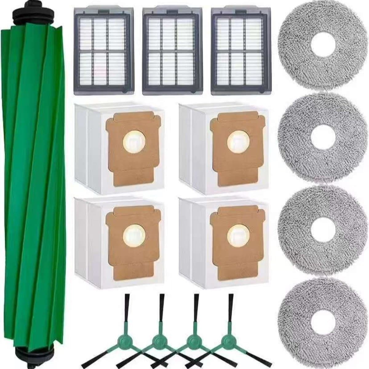 Geschikt voor iRobot Roomba Plus 505/405 Combo stofzuigers, inclusief hoofdborstel, zijborstel en filter. — afbeelding 1
