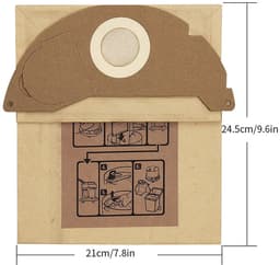 Geschikt voor Kärcher WD2 MV2/WD3 MV3 stofzuigeraccessoires: stofzakken, papieren zakken en filterzakken - 3 stuks — thumbnail 2