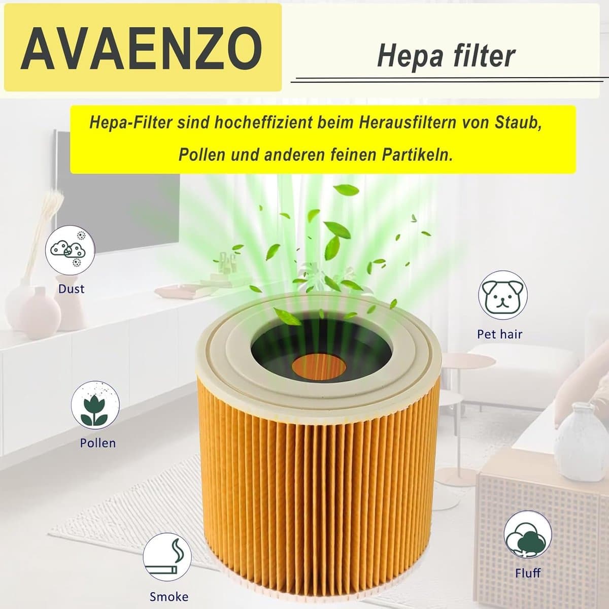 Set of 12 bags 6.959-130.0 1 cartridge filter 6.414-552.0 for Kärcher WD3 WD3 Premium MV3 SE 4001 SE 4002 WD3.200 - ShopVlot — afbeelding 1