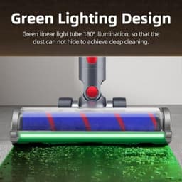 LED Vloerzuigmond met Stofdetectie - Zachte Roller Borstel Compatibel met Dyson V7 V8 V10 V11 V15 - Vervangend Onderdeel voor Harde Vloeren — thumbnail 3