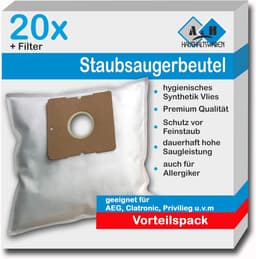 SnelShoppen - 20 Stuks Stofzuigerzakken Geschikt voor Tristar SZ 1920 Eco - Multi-Layer Fleece, Inclusief Motorfilter, Allergievriendelijk, Perfecte K — thumbnail 1