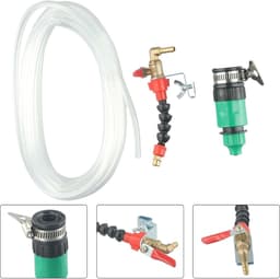 Stofverwijderaar Watersproeier - Snijmachine Accessoire - Stofbeheersing Werkplaats - Roestvrijstalen Beugels - 6 mm Slang Compatibel - Zwart Rood — thumbnail 2