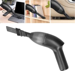 Mini Stofzuiger - Desktop Veegmachine - Kantoor Schoonhouden - Krachtige Zuigkracht - 2500Mah Batterij - Zwart — thumbnail 2