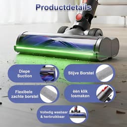 BLOSSOM Stofzuigerborstel - Zuigmond Geschikt voor Dyson Steelstofzuiger V7/V8/V10/V11/V15/G5 - Vloerzuigmond - Stofzuigermondstuk - Stofzuigeraccessoires - Met LED Lampen - Blauw — thumbnail 4