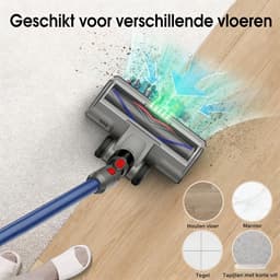 BLOSSOM Stofzuigerborstel - Zuigmond Geschikt voor Dyson Steelstofzuiger V7/V8/V10/V11/V15/G5 - Vloerzuigmond - Stofzuigermondstuk - Stofzuigeraccessoires - Met LED Lampen - Zwart — thumbnail 2