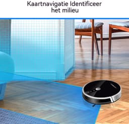 Robotstofzuiger Met Dweilfunctie-4000 Pa Zuigkracht-Gyro Navigatie-App Bediening-120 Min-Huisdieren-Harde Vloeren En Tapijt-33x33x7,4 cm — thumbnail 5