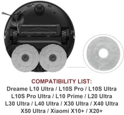 PromoHome Vervangende Mopdoeken 4 Stuks - Geschikt voor Dreame L10 Ultra/L10S Pro/L10S Ultra/L10S Pro Ultra Heat/L10 Prime/L20 L30 L40 L50 Ultra/X30 X40 X50 Ultra/Mova E30 V50 Ultra P10 P50 Pro Ultra Robotstofzuigers — thumbnail 3