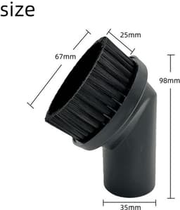 Stofzuiger Borstel - 2 stuks - Meubelborstel - Ronde kwast - 35 mm Diameter - Geschikt voor Philips, AEG, Bosch, Siemens, Miele, Panasonic, Rowenta - Universele Borstel Accessoires Stofzuiger - Voor de Meeste Stofzuigers — thumbnail 2